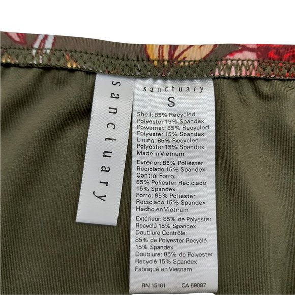 Sanctuary Green Bikini Adjustable Strap Floral Print Womens Size Small - Picture 4 of 10